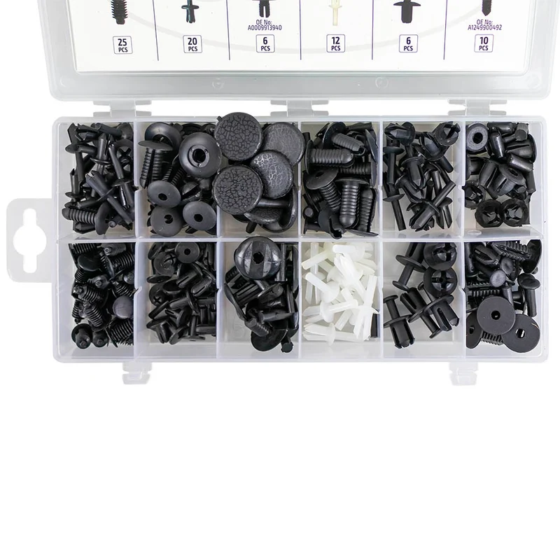 ASSORTIMENTO DI 96 PZ. CLIP PER PANNELLI PORTA/TAPPEZZATURA MERCEDES-BENZ 53718 JBM