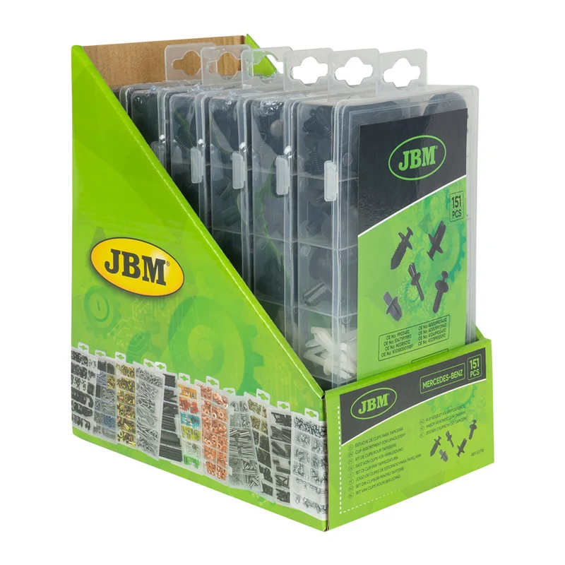 ASSORTIMENTO DI 96 PZ. CLIP PER PANNELLI PORTA/TAPPEZZATURA MERCEDES-BENZ 53718 JBM