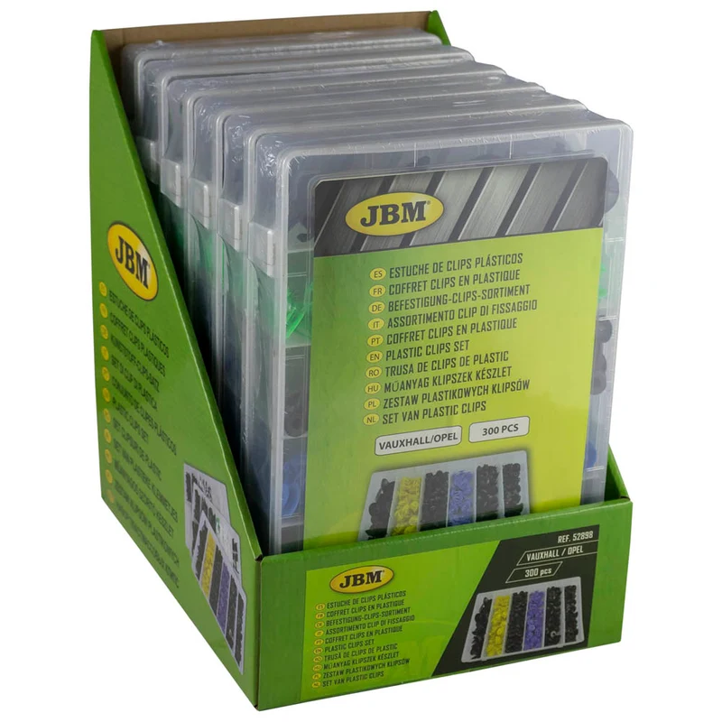 ASSORTIMENTO CLIP DI FISSAGGIO VAUXHALL/OPEL 300 PEZZI 52898 JBM