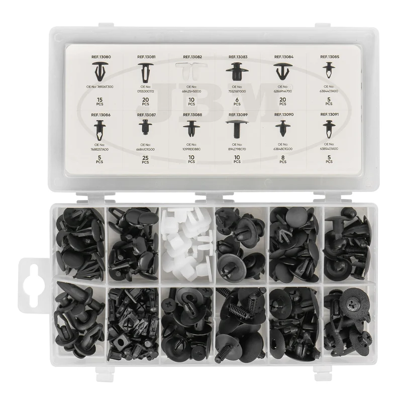 ASSORTIMENTO CLIP DI FISSAGGIO PER NISSAN 139 PEZZI 52894 JBM