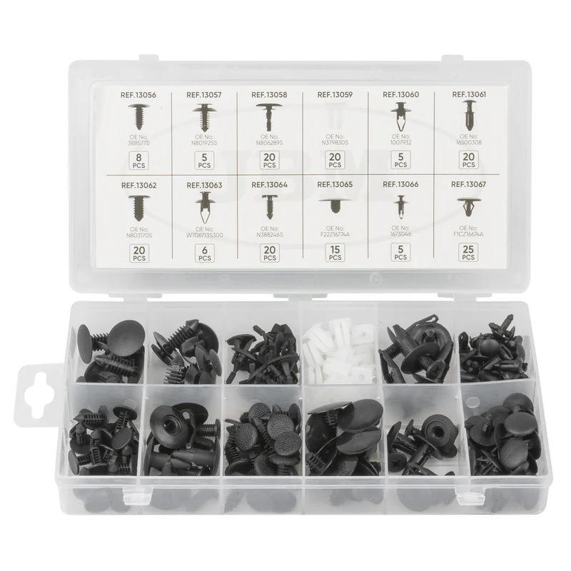 ASSORTIMENTO CLIP DI FISSAGGIO PER FORD 169 PEZZI 52891 JBM