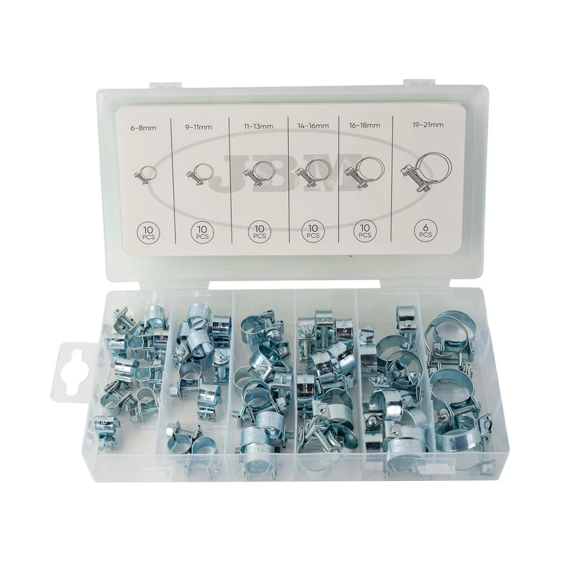 SCATOLA DI FASCETTE MINI PER TUBI FLESSIBILI 56 PEZZI 54935 JBM