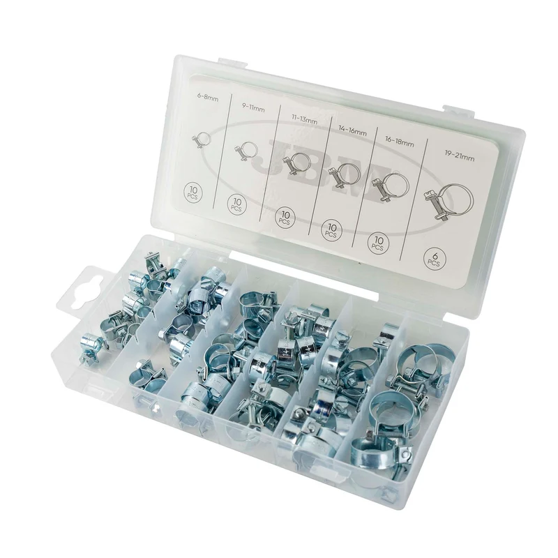 SCATOLA DI FASCETTE MINI PER TUBI FLESSIBILI 56 PEZZI 54935 JBM