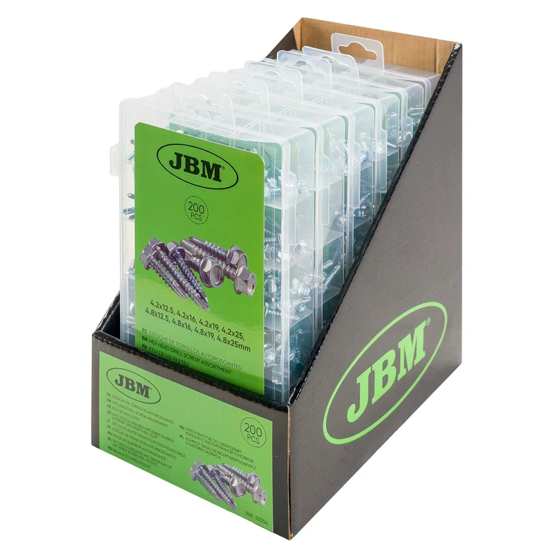 ASTUCCIO DI VITI AUTOFORANTI CON TESTA ESAGONALE 53354 JBM