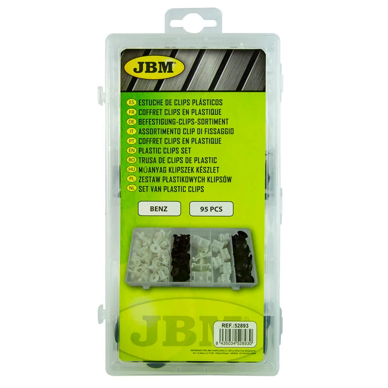 ASSORTIMENTO CLIP DI FISSAGGIO PER BENZ 95 PEZZI 52893 JBM