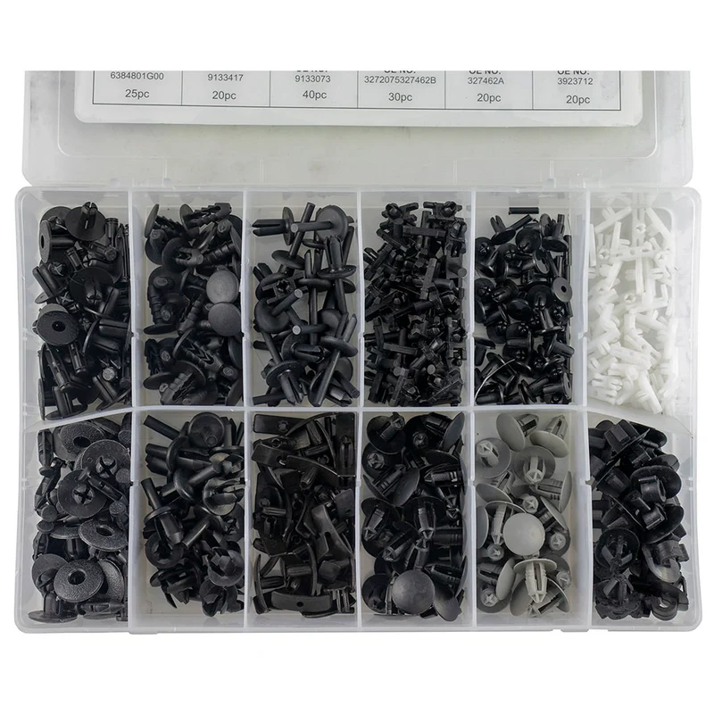 ASSORTIMENTO CLIP DI FISSAGGIO PER VOLVO 350 PEZZI 52901 JBM