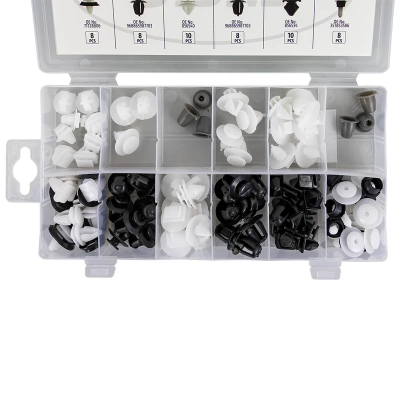 ASSORTIMENTO DI 80 PZ. CLIP PER MODANATURA PEUGEOT/CITROËN 53714 JBM