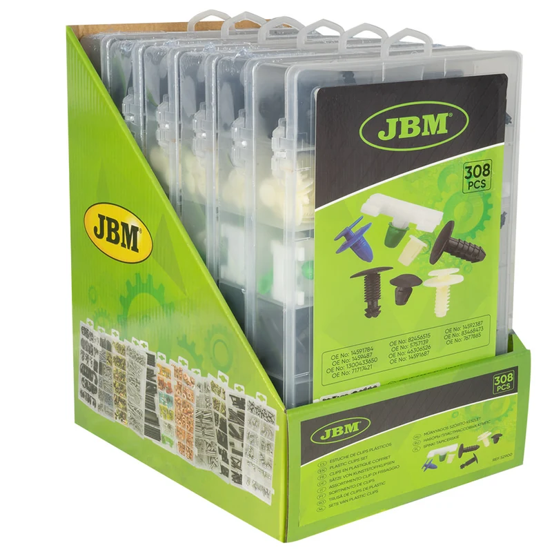 ASSORTIMENTO CLIP DI FISSAGGIO PER FIAT 308 PEZZI 52900 JBM