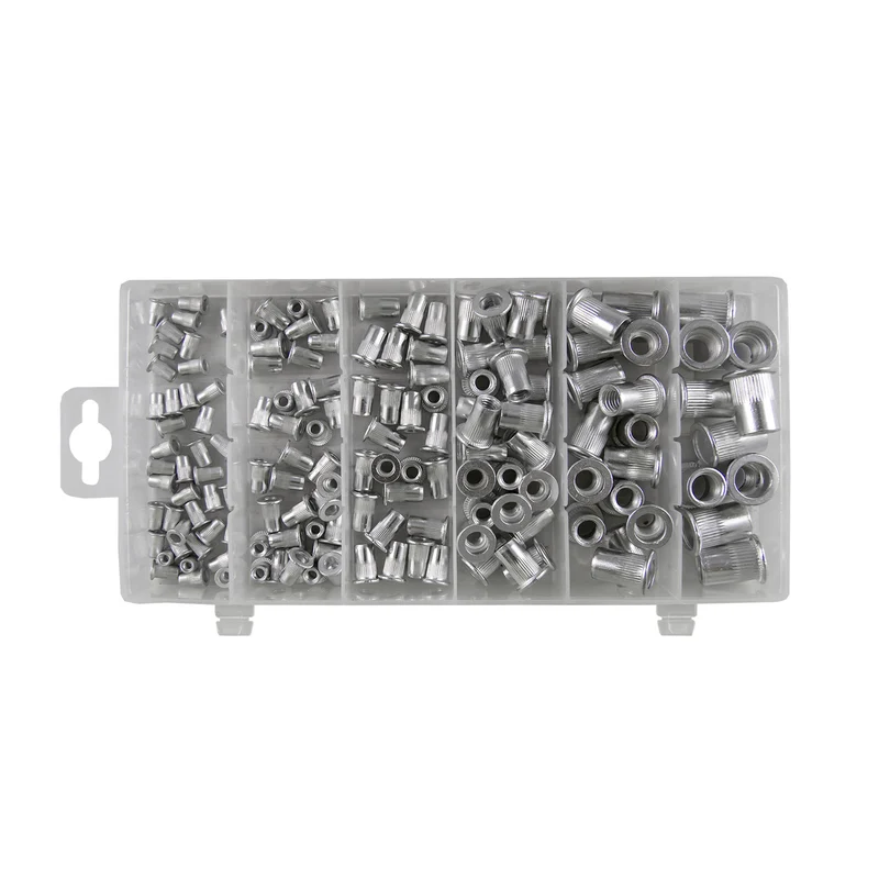 ASTUCCIO DI DADI A RIVETTO CON ZIGRINATURA IN ALLUMINIO 53361 JBM
