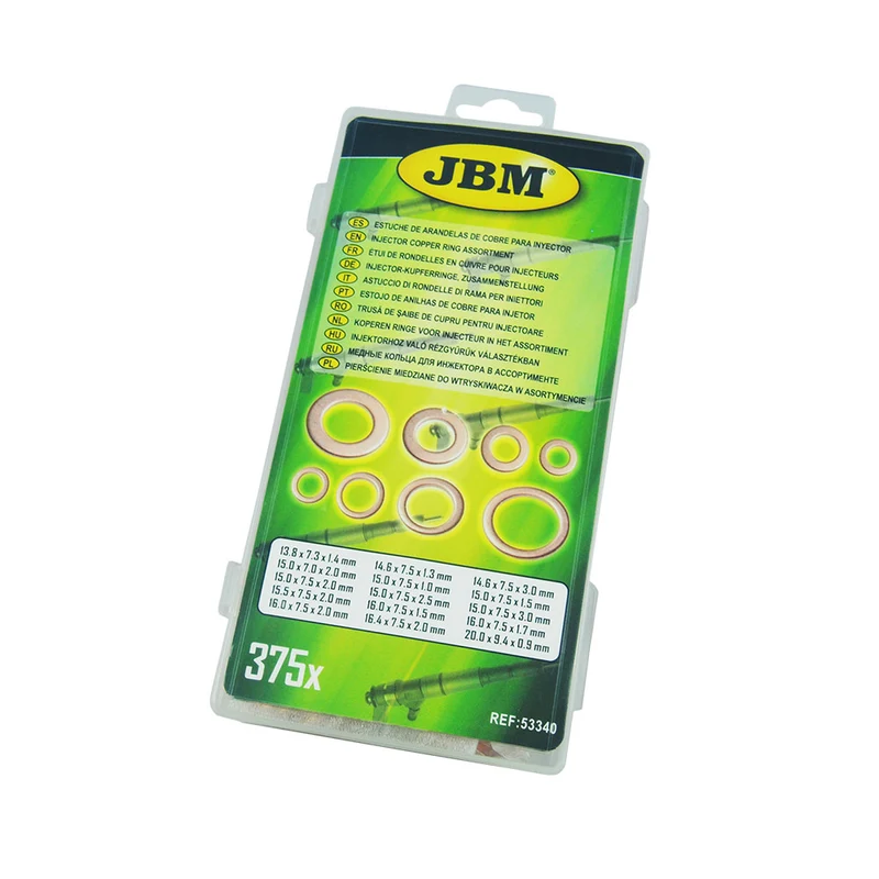 ASTUCCIO DI RONDELLE DI RAMA PER INIETTORI 375 PZ. 53340 JBM