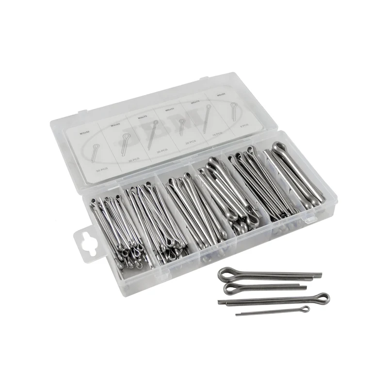 ASSORTIMENTO DI COPPIGLIE IN ACCIAIO INOX – 144 PZ 53372 JBM