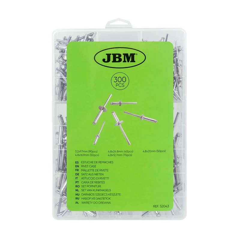 ASTUCCIO DI RIVETTI 300 PEZZI 52043 JBM