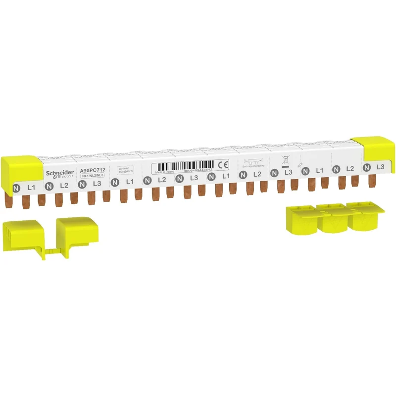 Pettine di Collegamento Schneider IP40 3P+N 12 Moduli – A9XPC712