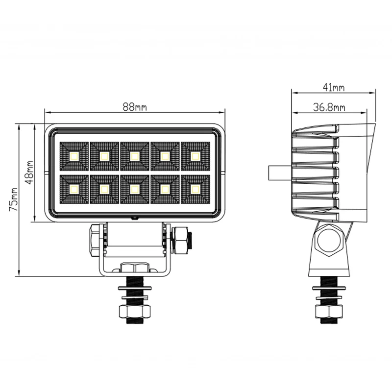 Lampada da lavoro a LED compatta / Fascio di inondazione da 1600 lumen