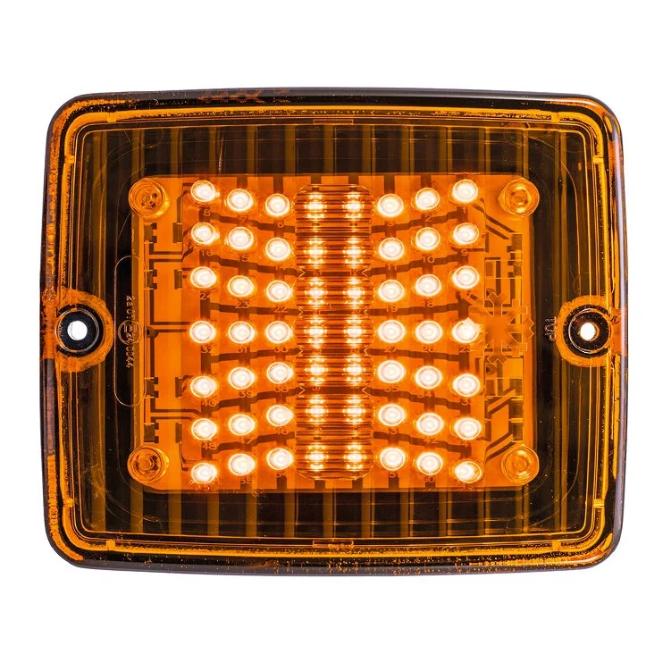 Strands IZE LED Rectangular Amber Indicator Light with Amber Lens