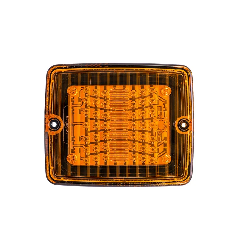 Strands IZE LED Rectangular Amber Indicator Light with Amber Lens