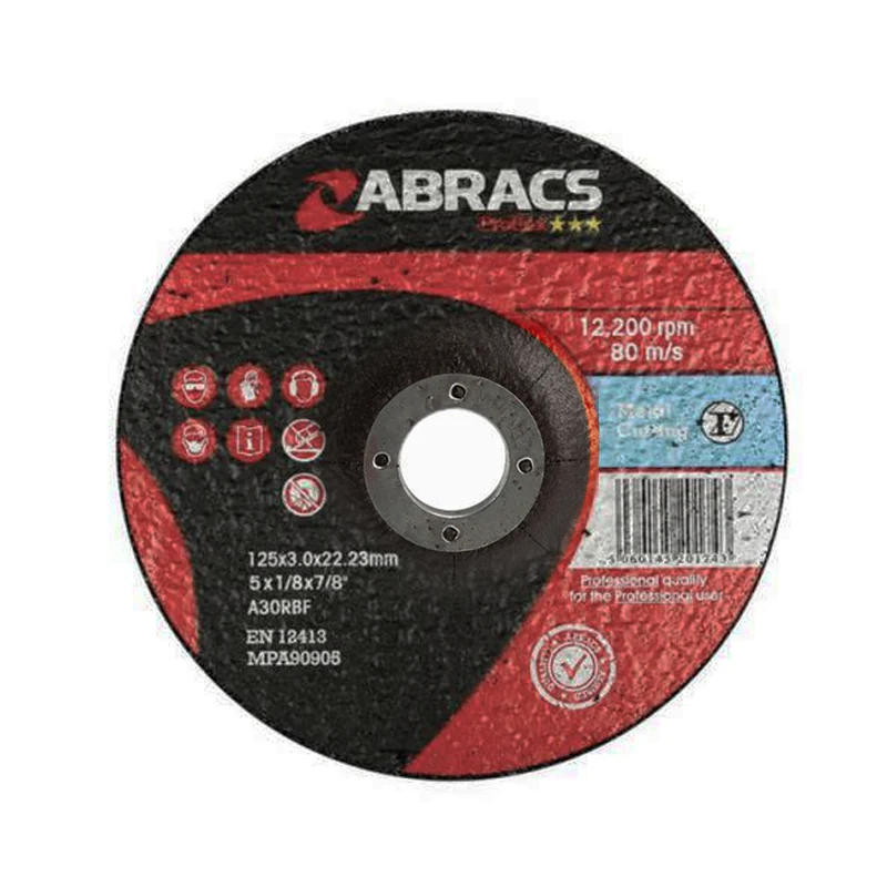 Abracs Proflex Cutting Disc with Depressed Centre / 125 x 3mm / Pack of 2