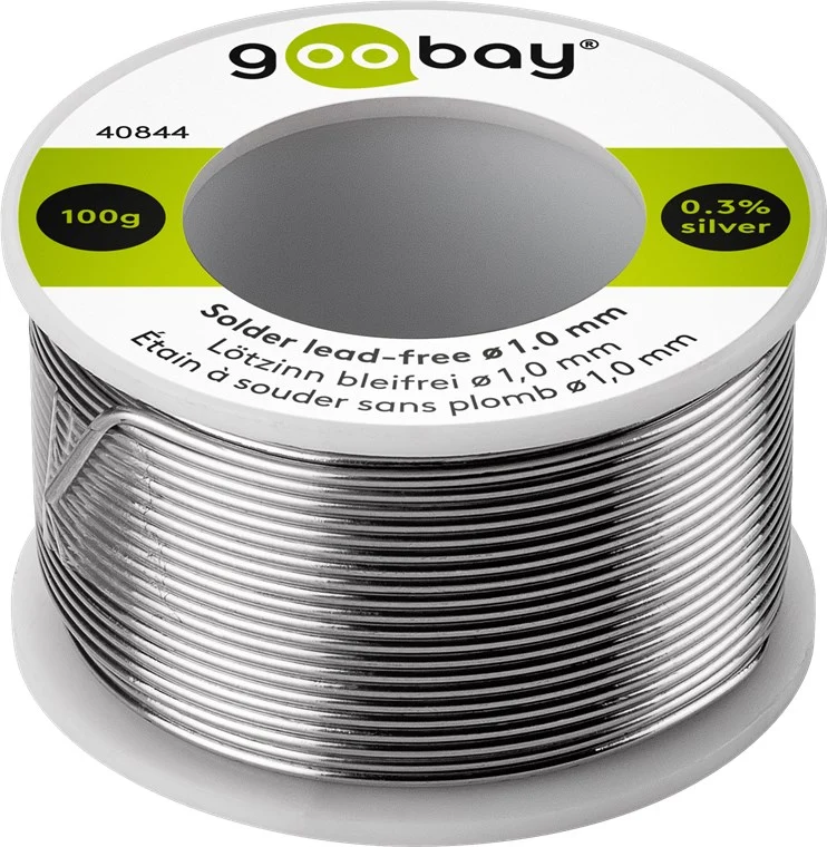 Stagno per saldatura senza piombo, ø 1,0 mm, 100 g