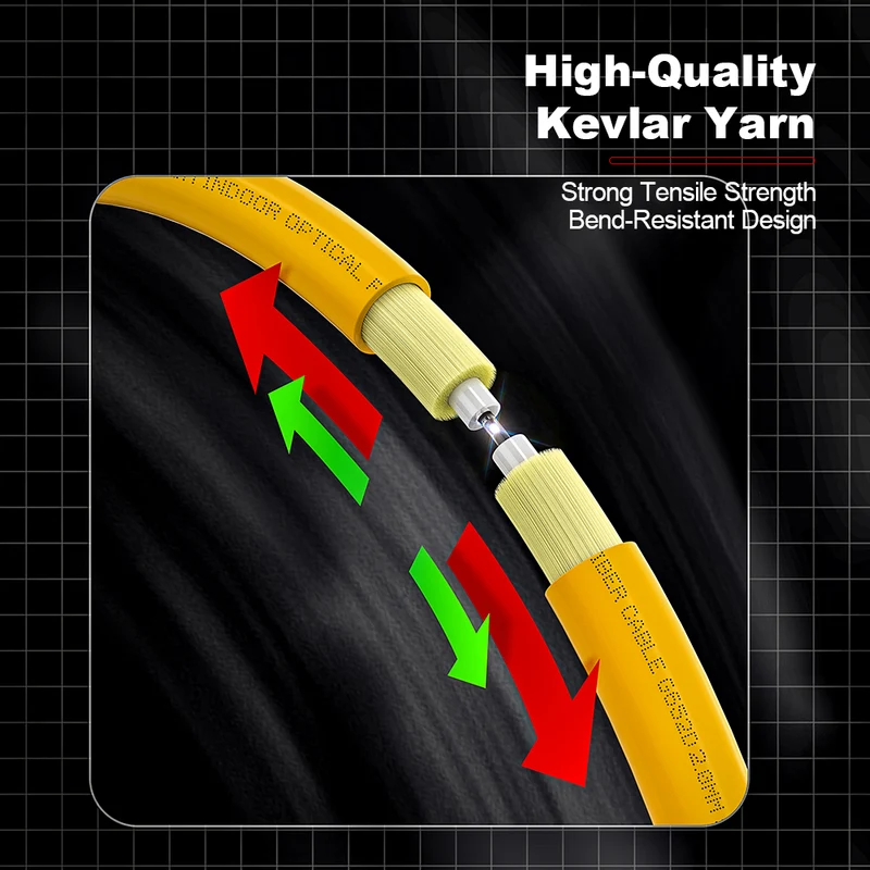 AMPCOM LC to SC SMF 9/125μm Single Mode (OS2) Simplex Fiber Optic Patch Cable, LSZH OFNR 2.0mm Jacket