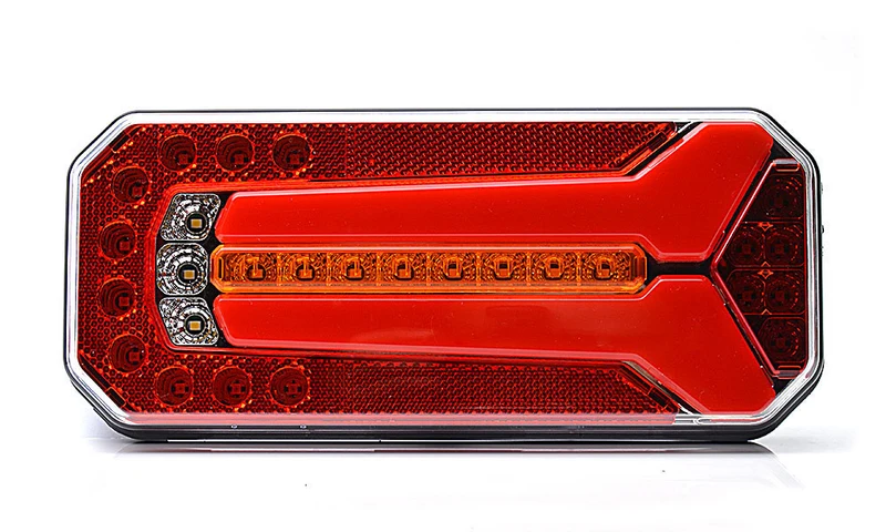 WAS W150DD Lampada per rimorchio posteriore combinata con indicatore dinamico + fendinebbia e luce di retromarcia