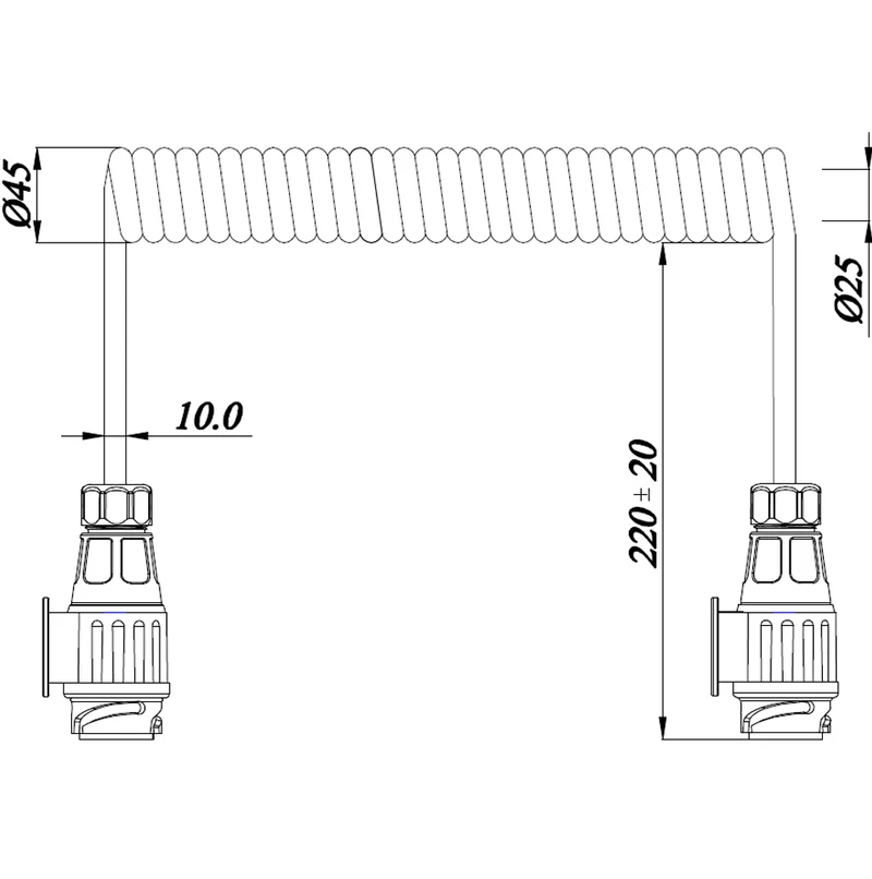 13 Pin Suzie Cable 12v / 3 Metre