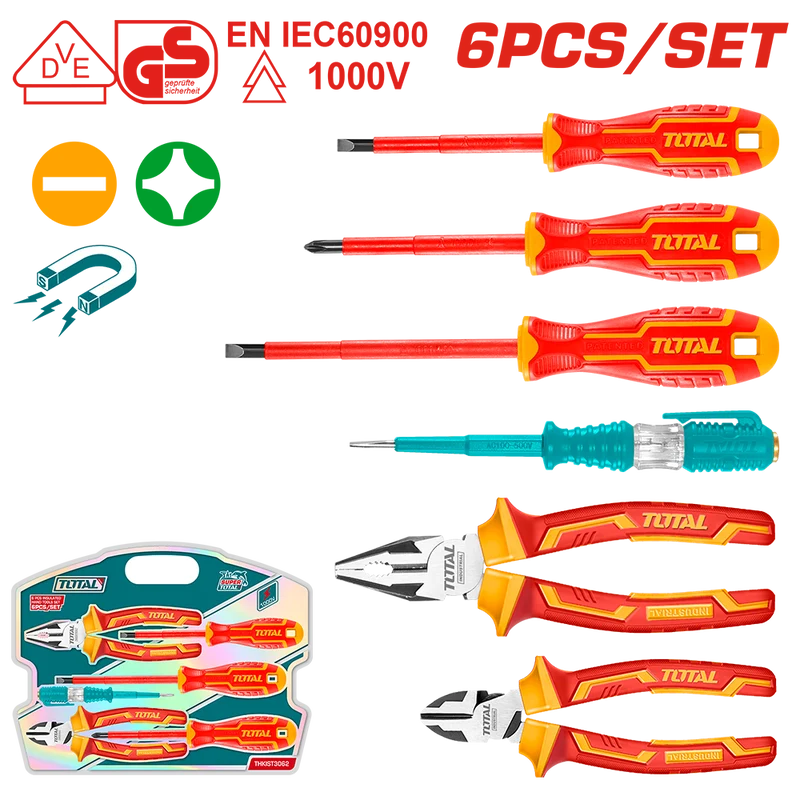 Set 6 utensili assortiti isolati