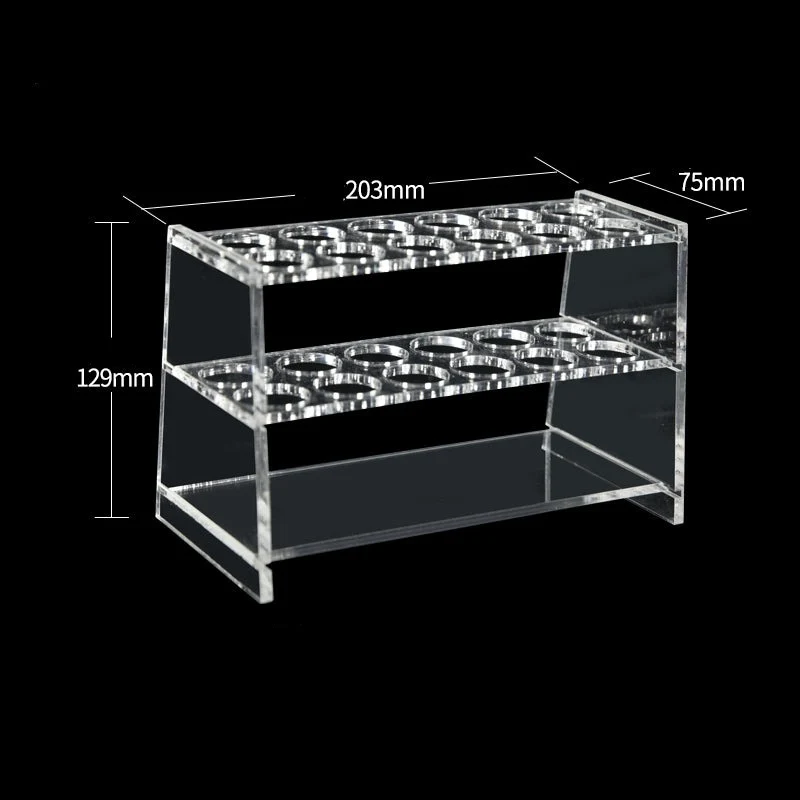 Supporto in plastica per tubi colorimetrici a doppia bancata, slot da 12 a 24