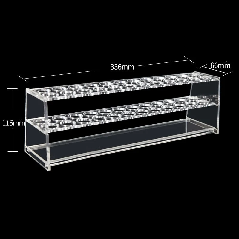 Supporto in plastica per tubi colorimetrici a doppia bancata, slot da 12 a 24