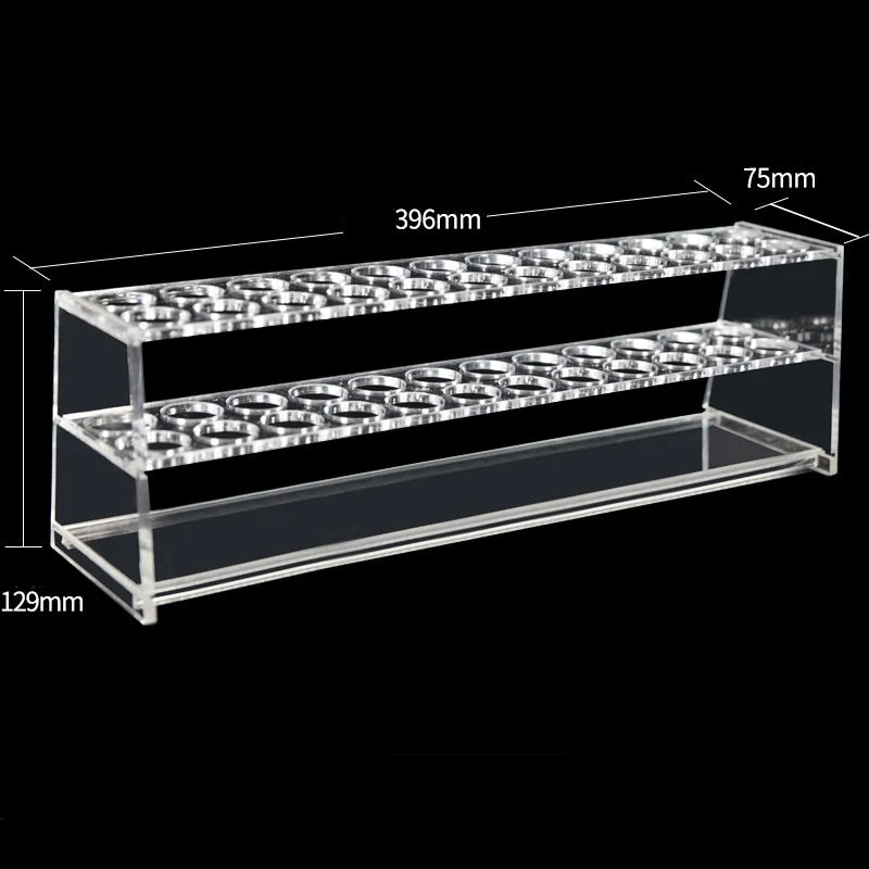 Supporto in plastica per tubi colorimetrici a doppia bancata, slot da 12 a 24