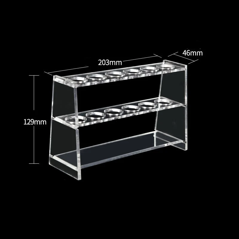 Supporto in plastica per tubi colorimetrici a banco singolo, slot da 6 a 12