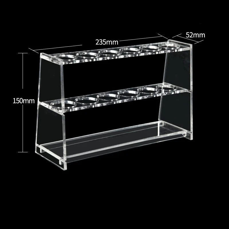 Supporto in plastica per tubi colorimetrici a banco singolo, slot da 6 a 12