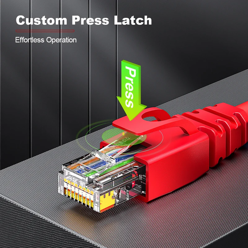 AMPCOM RJ45 Connector Plug Covers 6.5mm for CAT5E/CAT6 Ethernet Network Cable