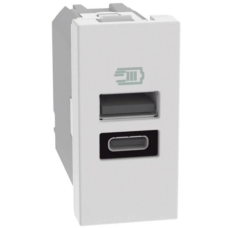 Presa usb BTicino MatixGo doppia tipo A+C - 15w - JW4191AC