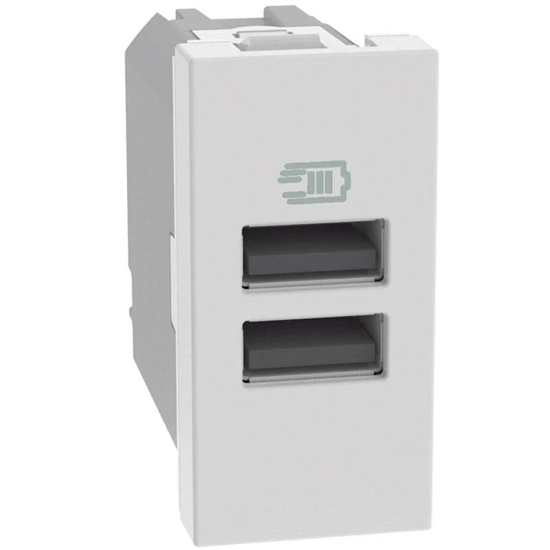 Presa usb BTicino MatixGo bianco doppia tipo A - 15w - JW4191AA