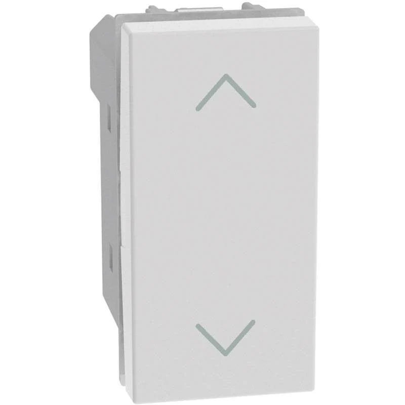 Pulsante doppio BTicino MatixGo bianco per tapparella interbloccato con frecce JW4037N