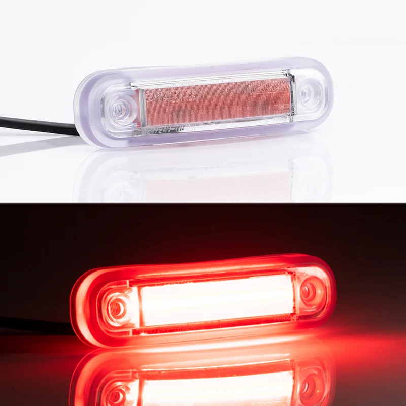 Neon Effect LED Marker Light with Transparent Gasket / Red