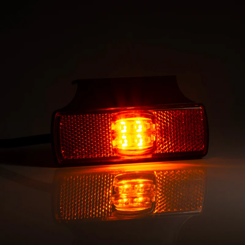 Slimline Amber Side Marker Lamp with Horizontal Bracket