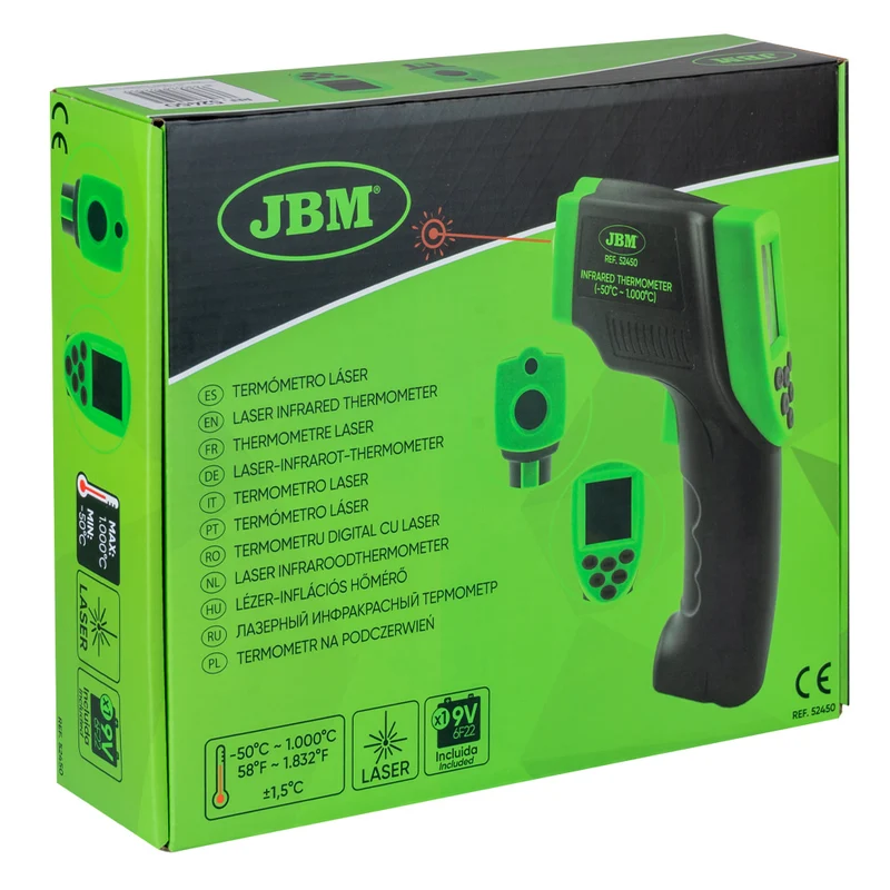 TERMOMETRO LASER -50° ~1000° 52450 JBM