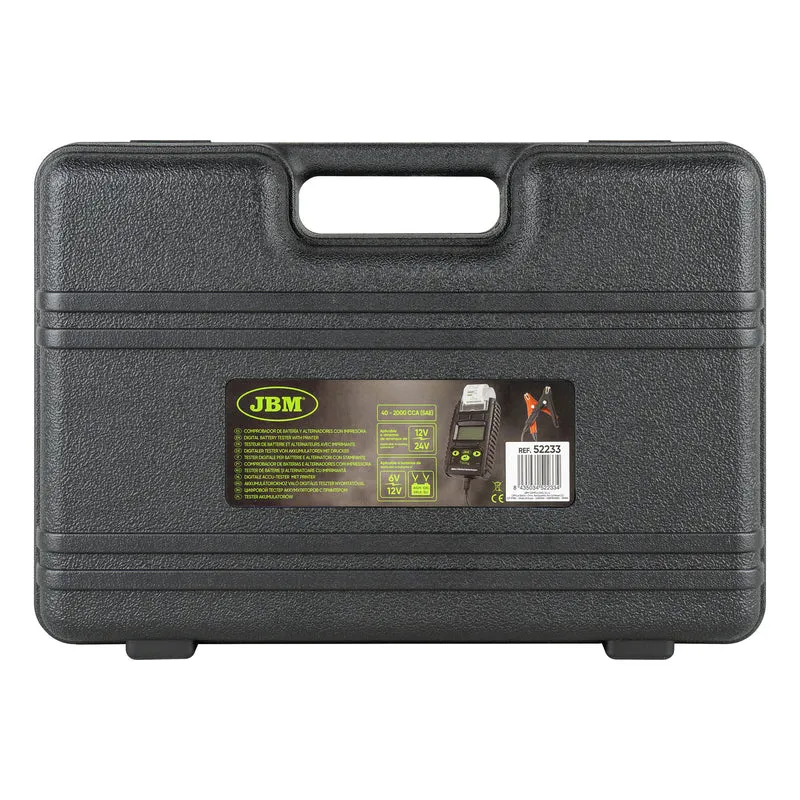 TESTER DIGITALE PER BATTERIE E ALTERNATORI CON STAMPANTE 52233 JBM