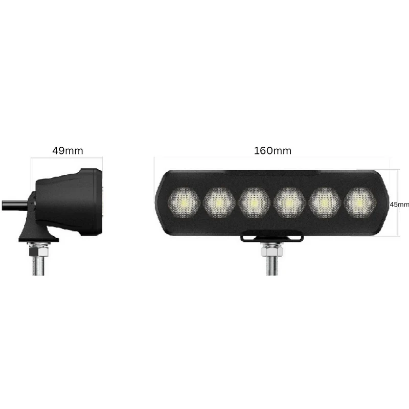 Luce da lavoro a LED nera / 1400 lumen