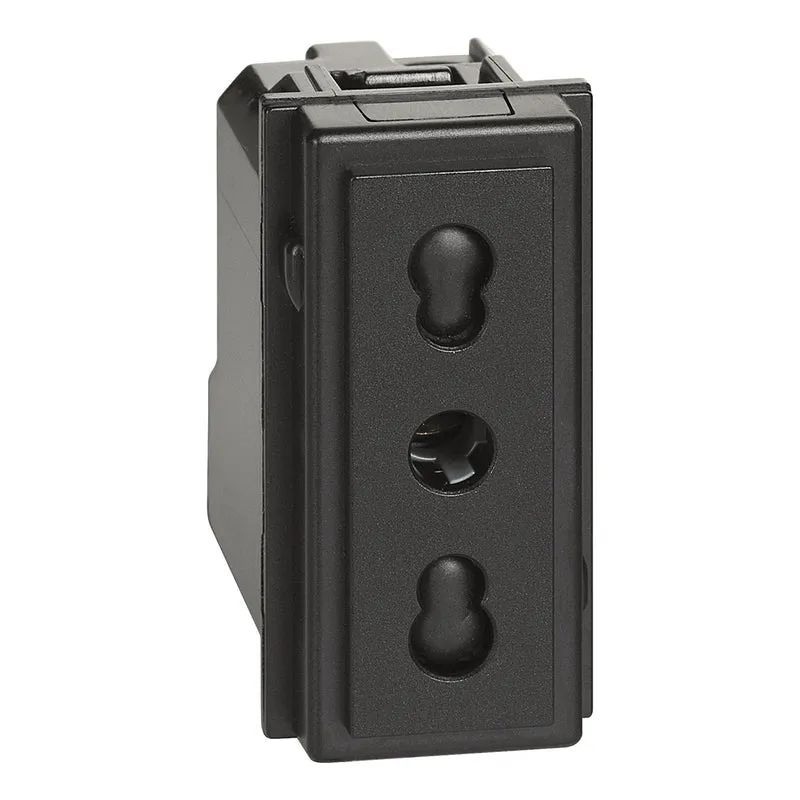 BTICINO KG4180 - Presa 2 P+T 10/16 A 250 Va.C. - Nero - Now