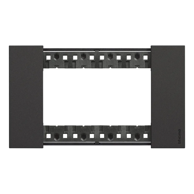BTICINO KA4804KG - Placca 4 Moduli - Nero - Now