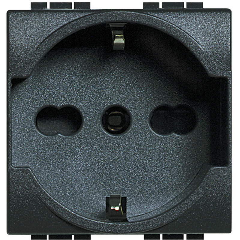 BTICINO L4140/16 - Presa Standard Tedesco E Bipasso 10/16A 250 V Ac - Antracite - LivingLight
