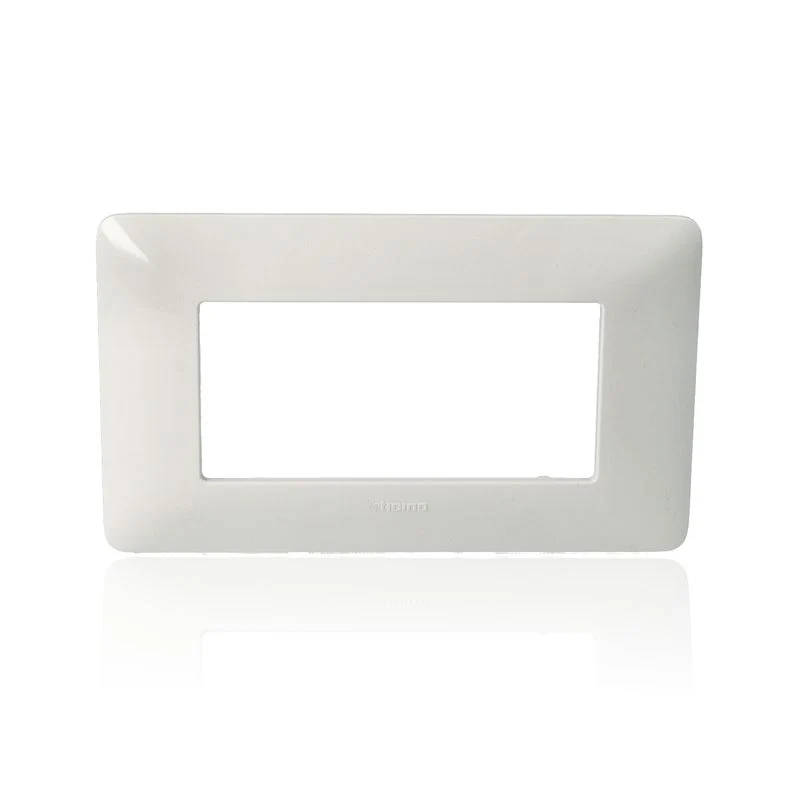 BTICINO AM4804BBN - Placca 4 Moduli - Bianco - Materiale Tecnopolimero - Matix