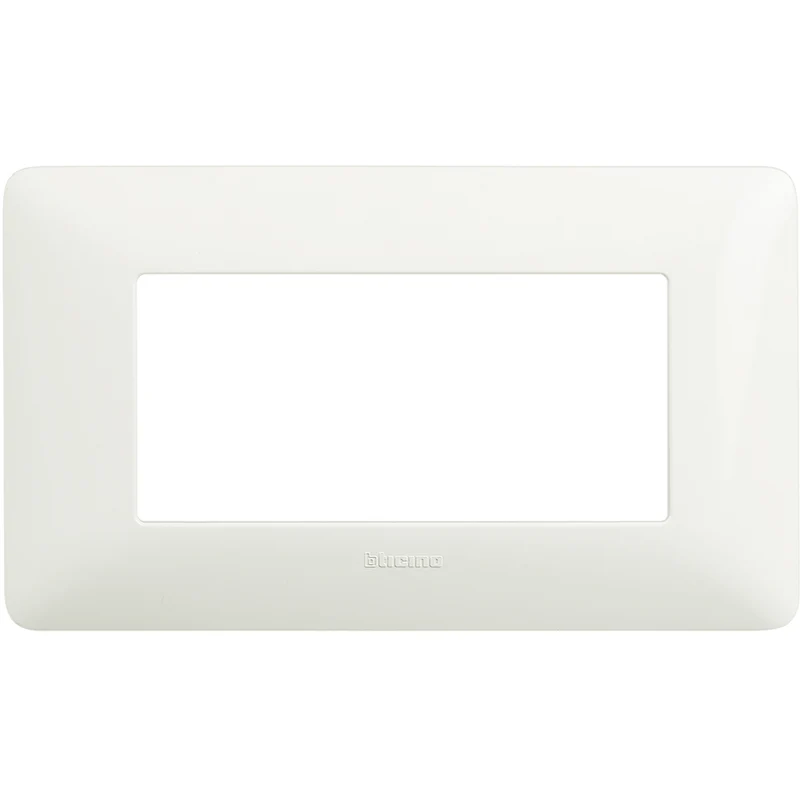 BTICINO AM4804BBN - Placca 4 Moduli - Bianco - Materiale Tecnopolimero - Matix