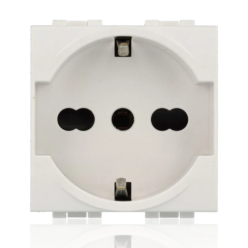 BTICINO N4140/16 - Presa Standard Tedesco E Bipasso 10/16A 250 V Ac - Bianco - LivingLight