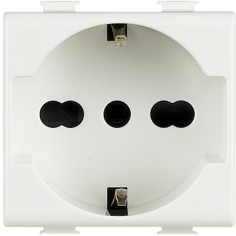 BTICINO AM5440/16 - Presa Standard Tedesco E Bipasso 10/16A 250 V Ac - Bianco - Matix