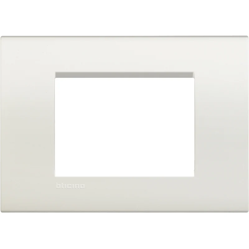 BTICINO LNA4803BI - Placca Quadra 3 Moduli - Bianca - LivingLight