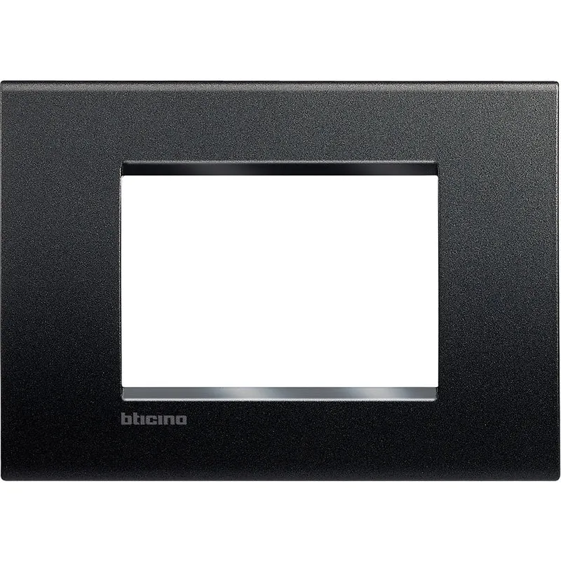BTICINO LNA4803AR - Placca Quadra 3 Moduli - Antracite - LivingLight