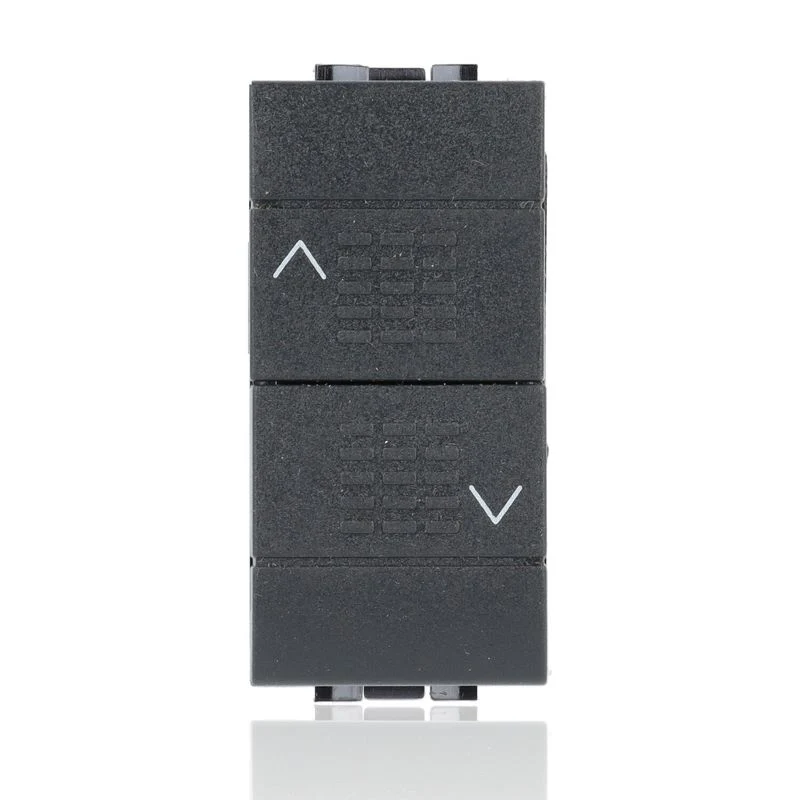 BTICINO L4027 - Commutatore Doppio Tasto (1-0-2) 16A 250 Vac - Antracite - LivingLight